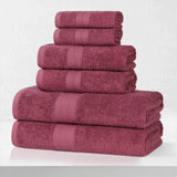 Eco-Friendly Ring-Spun Cotton 6-Piece Towel Set