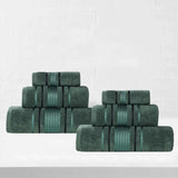 Sadie Zero Twist Cotton Absorbent Solid 6 Piece Towel Set