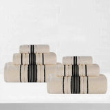 Sadie Zero Twist Cotton Absorbent Solid 6 Piece Towel Set