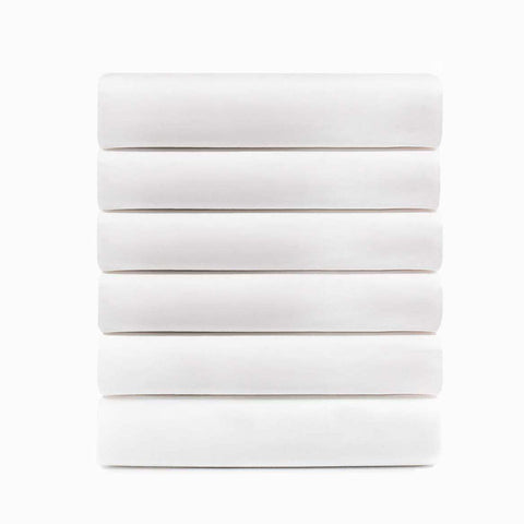 Cotton Blend Percale Hotel Quality Fitted Bed Sheets, Set of 3, 6, 12