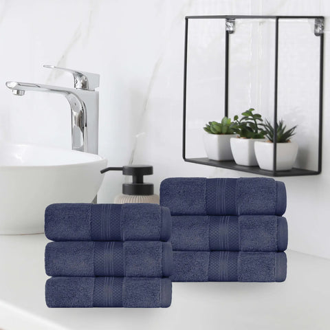 Turkish Cotton Hand Towels 6-Piece Set