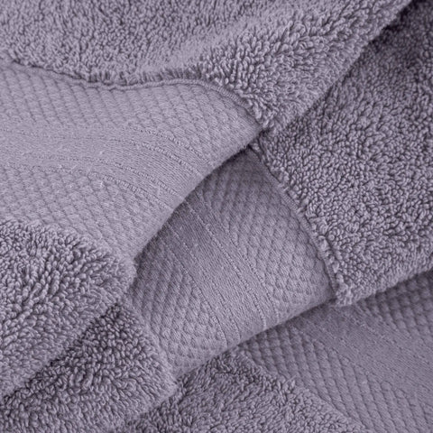 Turkish Cotton Towel Set 3-Piece Aria Plush Solid