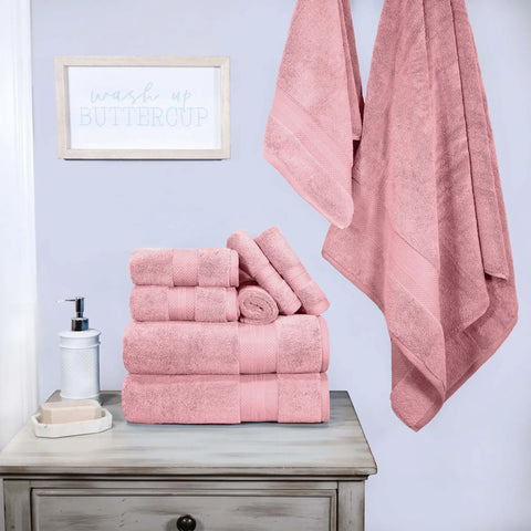Turkish Cotton Bath Towel Set 9 Piece