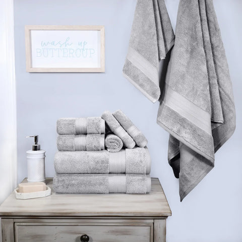 Turkish Cotton Bath Towel Set 9 Piece