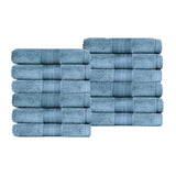 Aria Turkish Cotton Face Towels 12-Piece Set