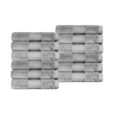 Superior Premium Turkish Cotton 12-Piece Face Towel Set