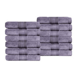 Aria Turkish Cotton Face Towels 12-Piece Set