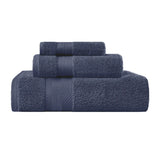 Turkish Cotton Towel Set 3-Piece Aria Plush Solid