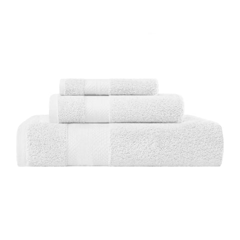 Turkish Cotton Towel Set 3-Piece Aria Plush Solid