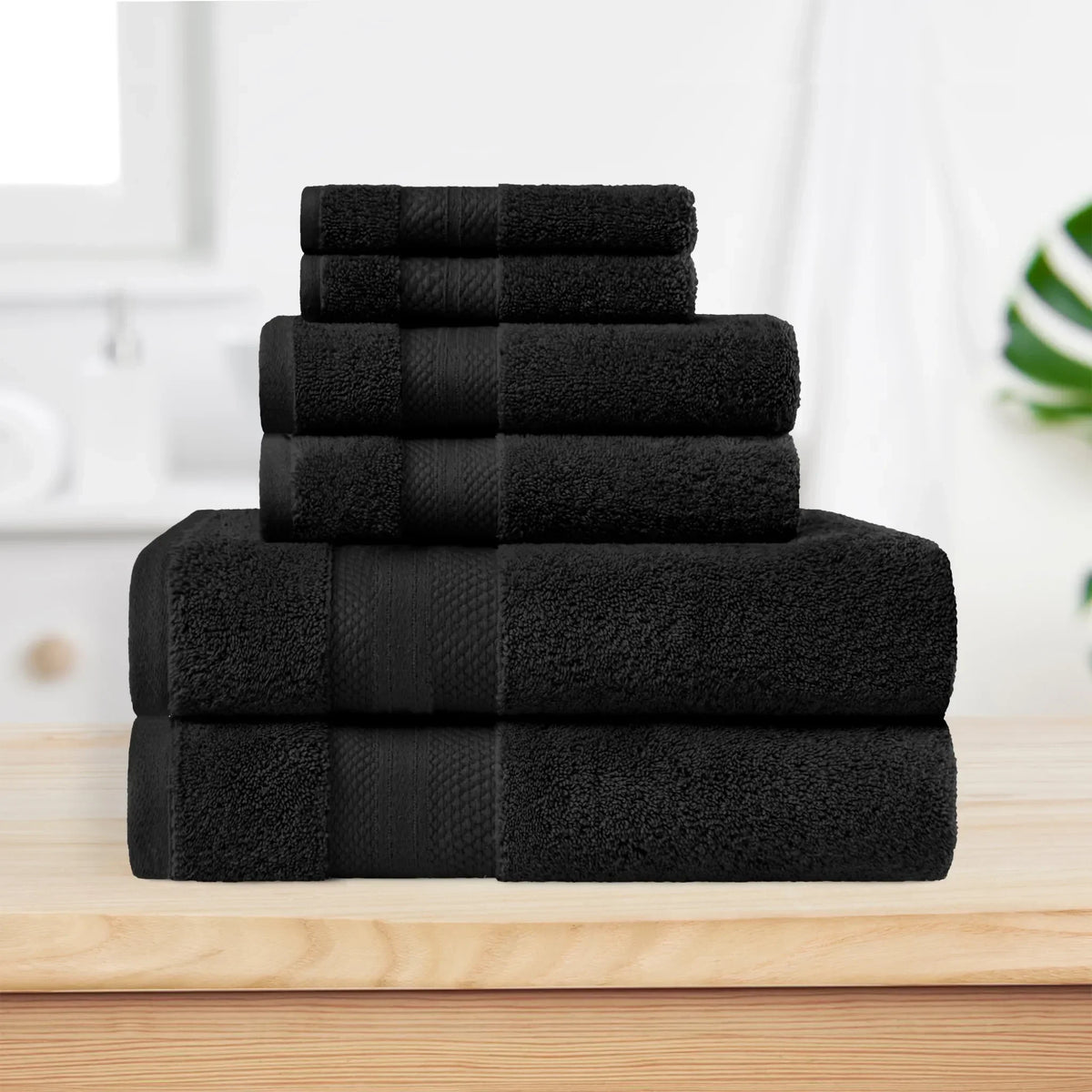6 Piece Towel Set 100% Turkish Cotton Plush - Aria