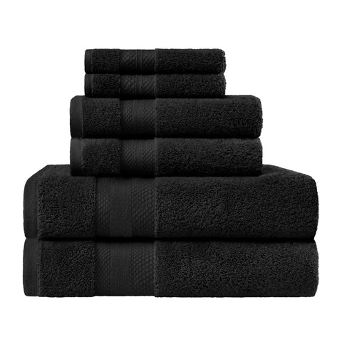 6 Piece Towel Set 100% Turkish Cotton Plush - Aria