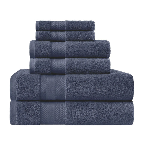 6 Piece Towel Set 100% Turkish Cotton Plush - Aria