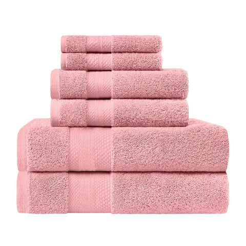 6 Piece Towel Set 100% Turkish Cotton Plush - Aria