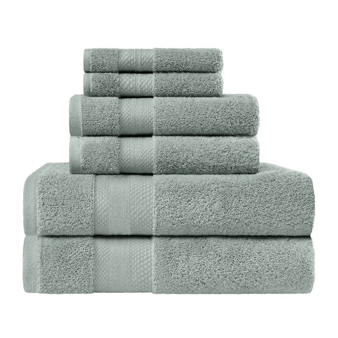 6 Piece Towel Set 100% Turkish Cotton Plush - Aria