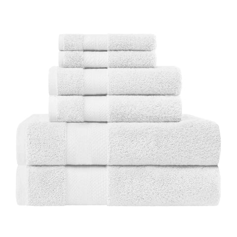 6 Piece Towel Set 100% Turkish Cotton Plush - Aria