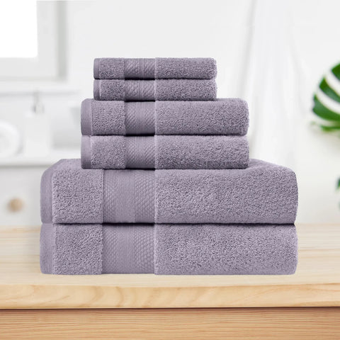 6 Piece Towel Set 100% Turkish Cotton Plush - Aria