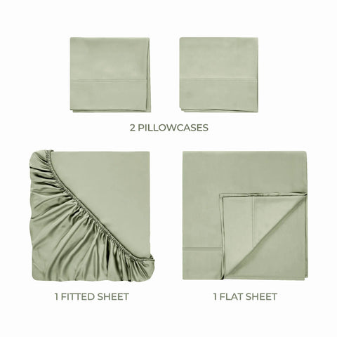 700 Thread Count Egyptian Cotton Sateen Bed Sheet Set
