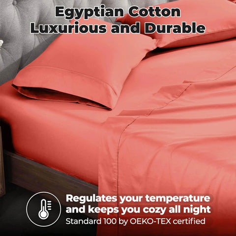 700 Thread Count Egyptian Cotton Sateen Bed Sheet Set