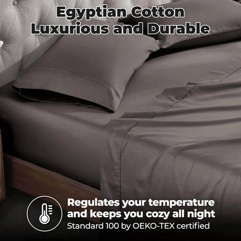 700 Thread Count Egyptian Cotton Sateen Bed Sheet Set