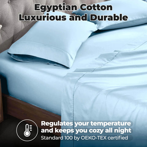 100% Egyptian Cotton 700 Thread Count Solid Pillowcase Set