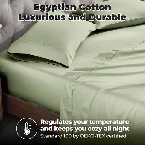 700 Thread Count Egyptian Cotton Sateen Bed Sheet Set
