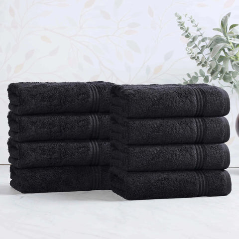 Heritage Egyptian Cotton Plush Thick Absorbent Hand Towel Set of 8
