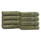 Heritage Egyptian Cotton Plush Thick Absorbent Hand Towel Set of 8