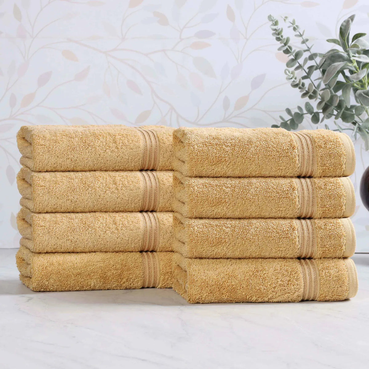 Heritage Egyptian Cotton Plush Thick Absorbent Hand Towel Set of 8