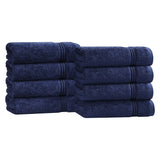 Heritage Egyptian Cotton Plush Thick Absorbent Hand Towel Set of 8
