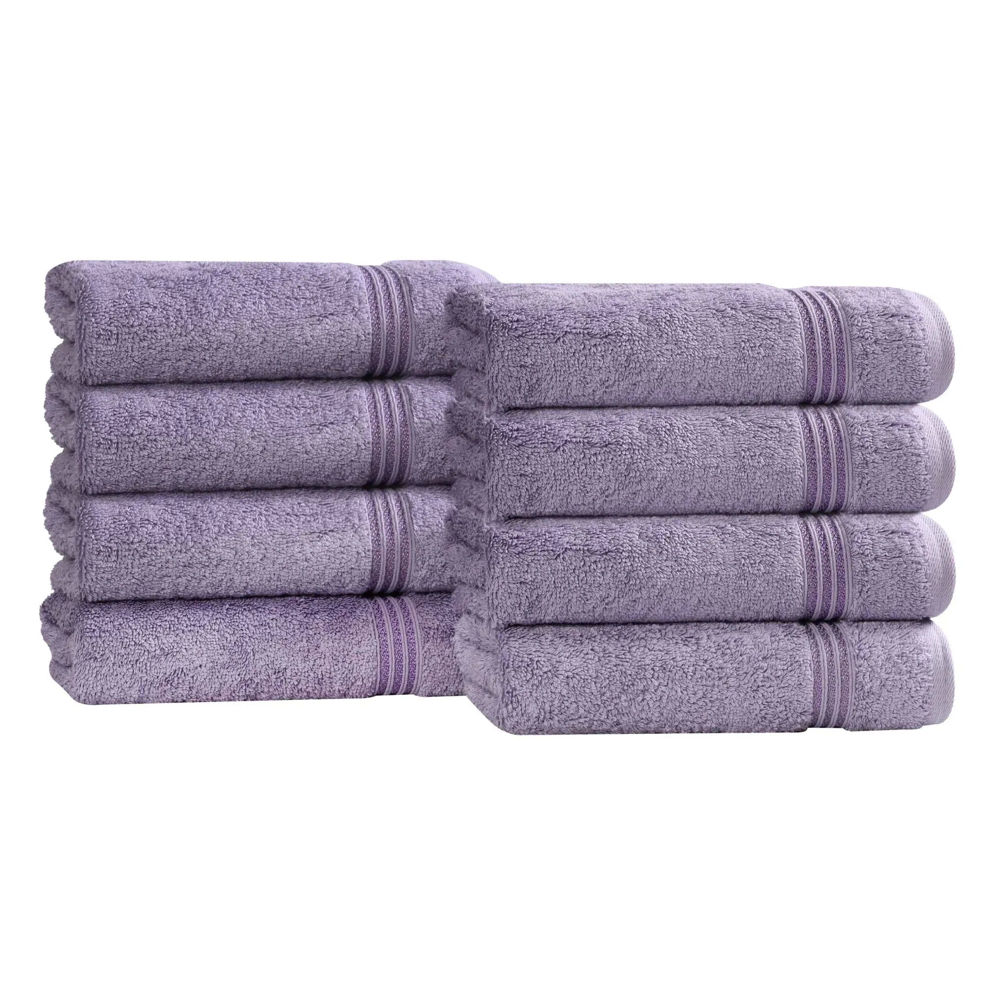 Heritage Egyptian Cotton Plush Thick Absorbent Hand Towel Set of 8