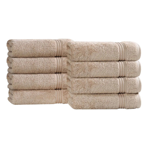 Heritage Egyptian Cotton Plush Thick Absorbent Hand Towel Set of 8