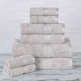 Ultra-Soft Rayon from Bamboo Cotton Blend 8 Piece Towel Set