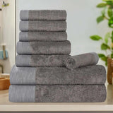 Rayon from Bamboo Eco-Friendly Fluffy Soft Solid 8 Piece Towel Set