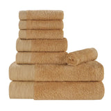 Rayon from Bamboo Eco-Friendly Fluffy Soft Solid 8 Piece Towel Set