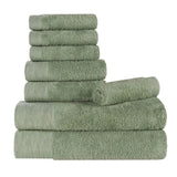 Rayon from Bamboo Eco-Friendly Fluffy Soft Solid 8 Piece Towel Set