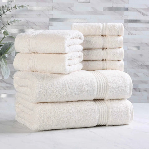 Egyptian Cotton Heritage Plush Towel Set 8 Piece