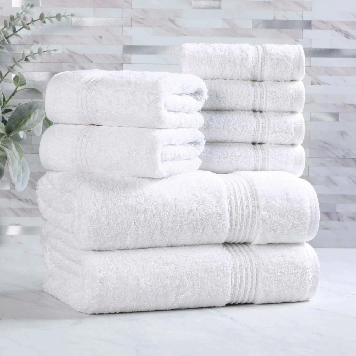Egyptian Cotton Heritage Plush Towel Set 8 Piece