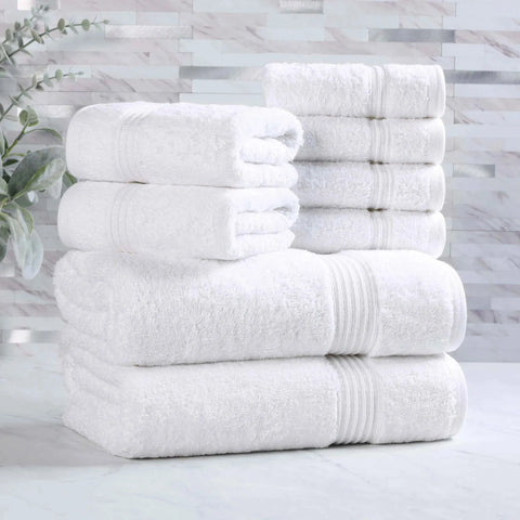 Egyptian Cotton Heritage Plush Towel Set 8 Piece