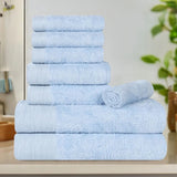 Rayon from Bamboo Eco-Friendly Fluffy Soft Solid 8 Piece Towel Set
