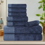 Rayon from Bamboo Eco-Friendly Fluffy Soft Solid 8 Piece Towel Set
