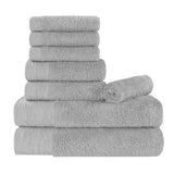 Rayon from Bamboo Eco-Friendly Fluffy Soft Solid 8 Piece Towel Set