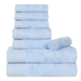 Rayon from Bamboo Eco-Friendly Fluffy Soft Solid 8 Piece Towel Set