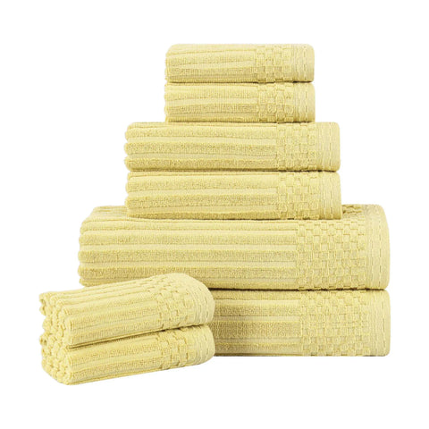 Cotton Ribbed Textured Towel Set 8-Piece - Soho