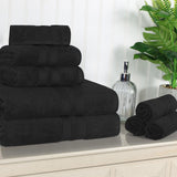 Ultra-Soft Cotton Absorbent Quick-Drying Solid 8 Piece Towel Set