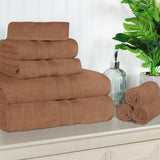 Ultra-Soft Cotton Absorbent Quick-Drying Solid 8 Piece Towel Set