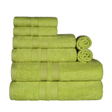 Ultra-Soft Cotton Absorbent Quick-Drying Solid 8 Piece Towel Set