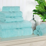 Ultra-Soft Cotton Absorbent Quick-Drying Solid 8 Piece Towel Set