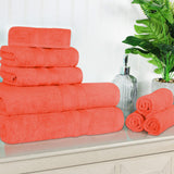 Ultra-Soft Cotton Absorbent Quick-Drying Solid 8 Piece Towel Set