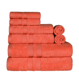 Ultra-Soft Cotton Absorbent Quick-Drying Solid 8 Piece Towel Set