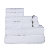 Ultra-Soft Cotton Absorbent Quick-Drying Solid 8 Piece Towel Set
